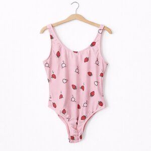 REVAMPED SWIM | Strawberry & Flamingo Pink One Piece Swimsuit - 18 P2P